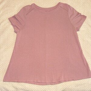 💜 EUC Women’s Lilac Short Sleeve Soft Knit Top – Size 14/16